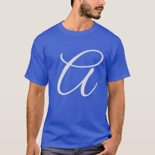 Monogram Lägg till ditt namn - första blått T Shirt