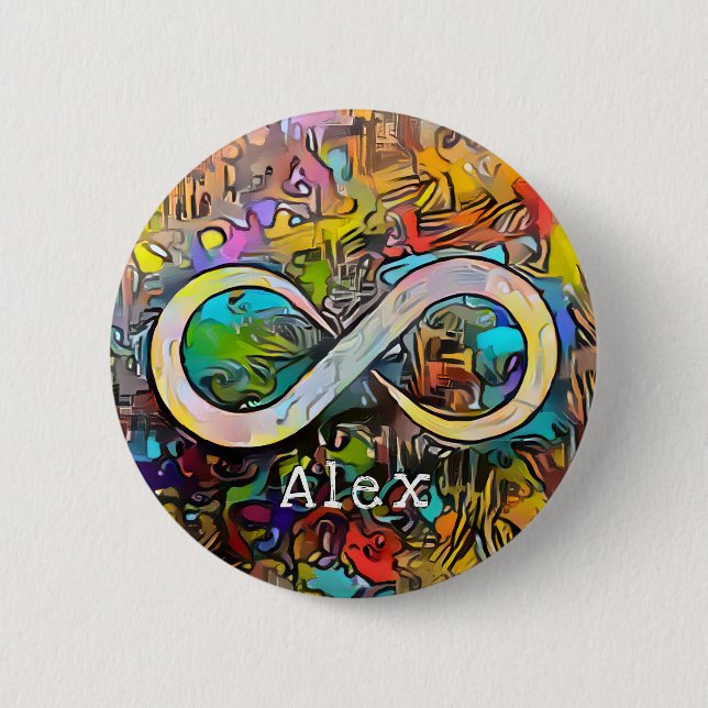 Monogram | Lägg till Namn | Oändlighetssymbol Knapp (Framsida)