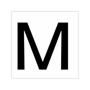 Monogram lägger till alfabet namn brev, enkelt min självfärgande stämpel