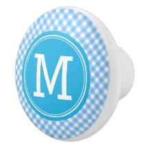 Monogram Land Chic Baby blue Gingham
