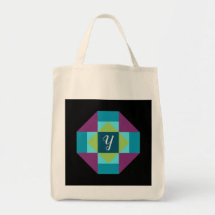Monogram Lantquiltblock Canvas Tygkasse