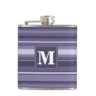 Monogram läsk lila rand fickplunta