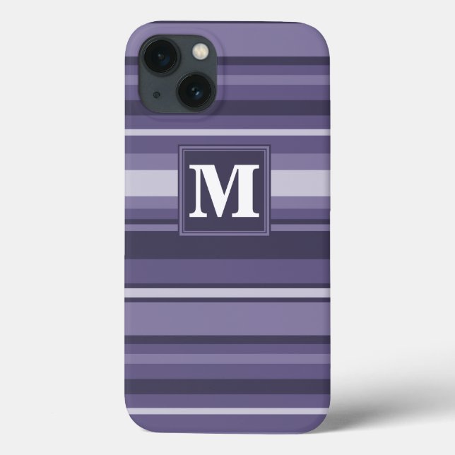 Monogram läsk lila rand Fodral-Mate iPhone c (Baksida)