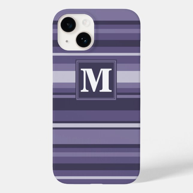 Monogram läsk lila rand Fodral-Mate iPhone c (Baksida)