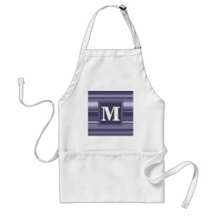 Monogram läsk lila rand förkläde