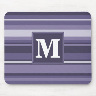 Monogram läsk lila rand musmatta