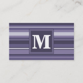 Monogram läsk lila rand visitkort
