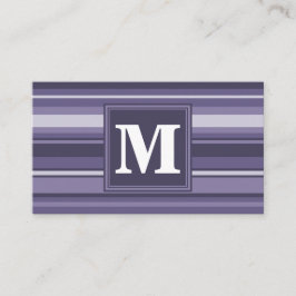 Monogram läsk lila rand visitkort