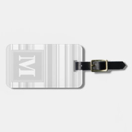 Monogram lätt grått rand bagagebricka