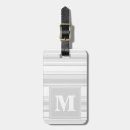 Monogram lätt grått rand bagagebricka