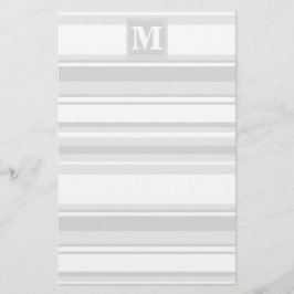 Monogram lätt grått rand brevpapper