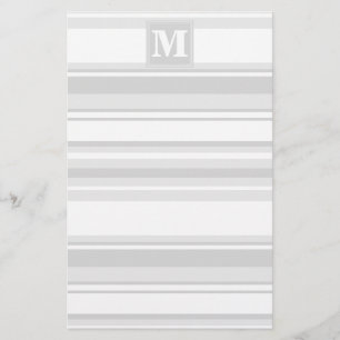 Monogram lätt grått rand brevpapper