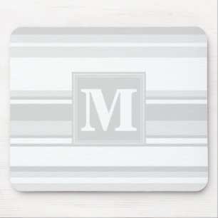 Monogram lätt grått rand musmatta