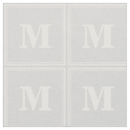 Monogram lätt grått rand tyg