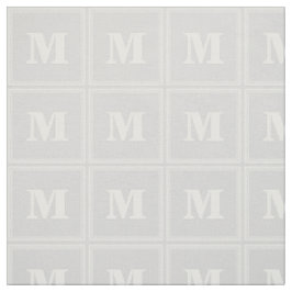 Monogram lätt grått rand tyg