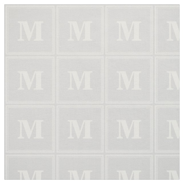 Monogram lätt grått rand tyg (Provkarta)