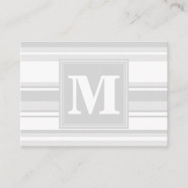 Monogram lätt grått rand visitkort
