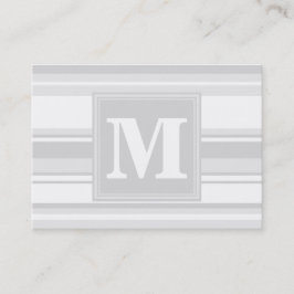 Monogram lätt grått rand visitkort