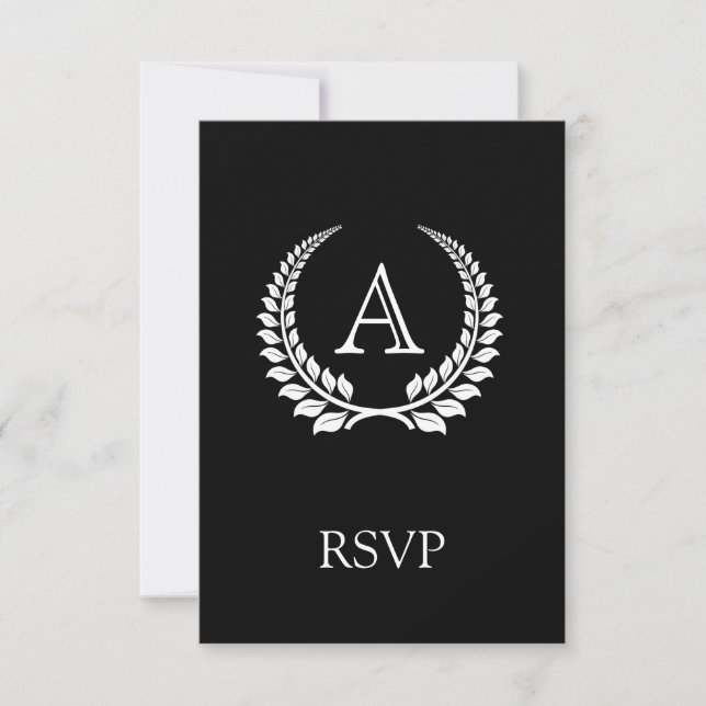 Monogram Laurel Black/White OSA Kort (Framsida)
