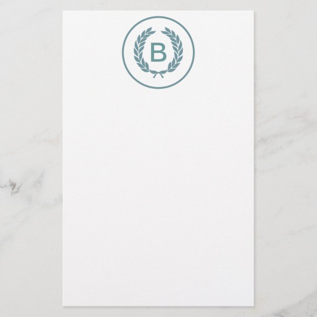 Monogram Laurel Löv Wandeans Brevpapper (Framsida)