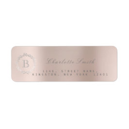 Monogram Laurel Wandeand Silver  Returadress Returadress Etikett