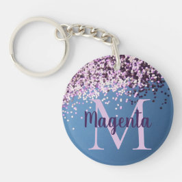 Monogram Lavender Confetti på Blue