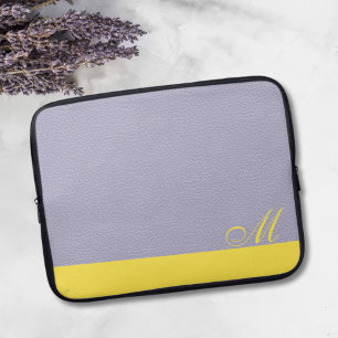Monogram Lavender Gult Elegant Laptop sleeve