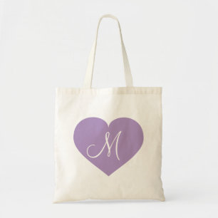 Monogram Lavender Heart Tygkasse