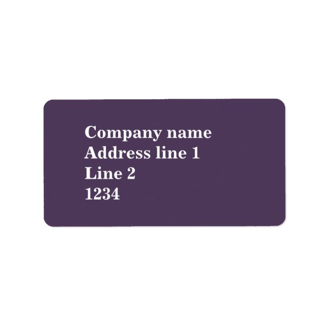 Monogram Lavender rand Adressetikett (Framsidan)