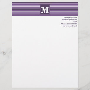 Monogram Lavender rand Brevhuvud