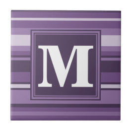 Monogram Lavender rand Kakelplatta