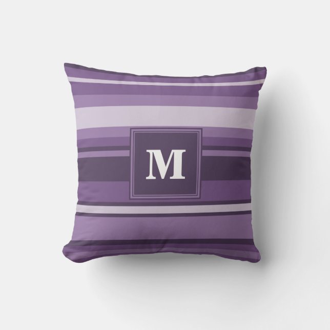 Monogram Lavender rand Kudde (Framsida)