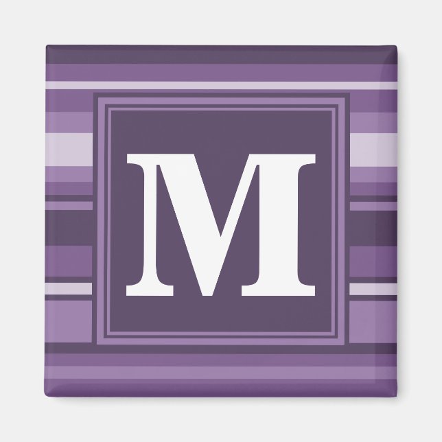 Monogram Lavender rand Magnet (Framsidan)