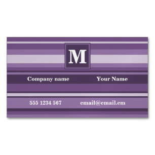Monogram Lavender rand Magnetiska Visitkort