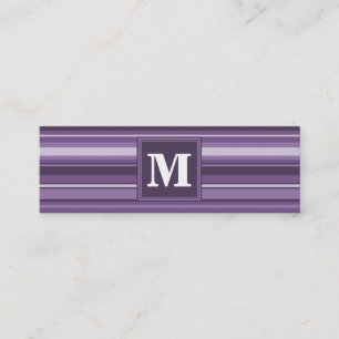 Monogram Lavender rand Mini Visitkort