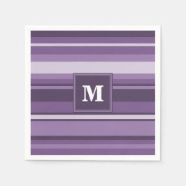 Monogram Lavender rand Pappersservett