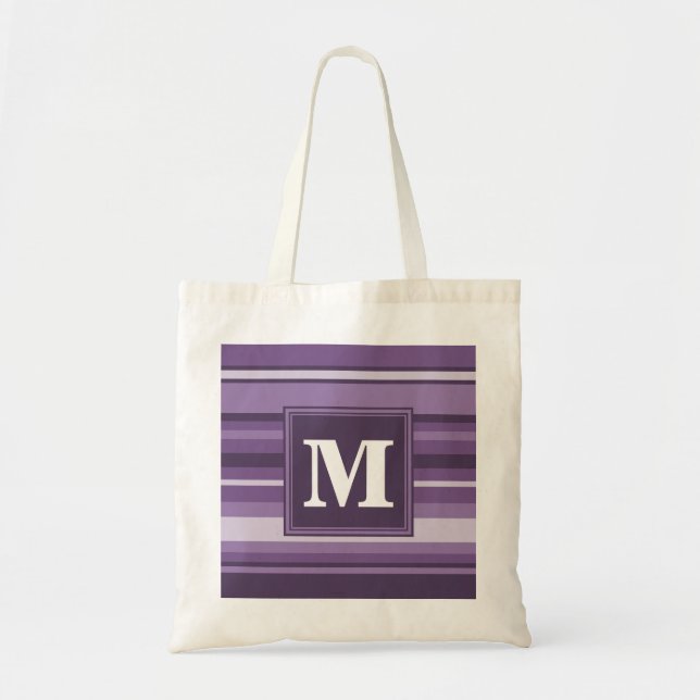 Monogram Lavender rand Tygkasse (Framsidan)