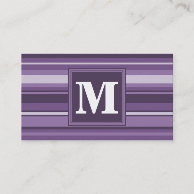 Monogram Lavender rand Visitkort (Framsida)