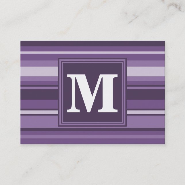 Monogram Lavender rand Visitkort (Framsida)