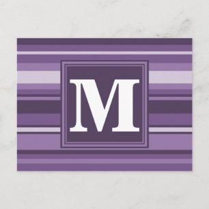 Monogram Lavender rand Vykort