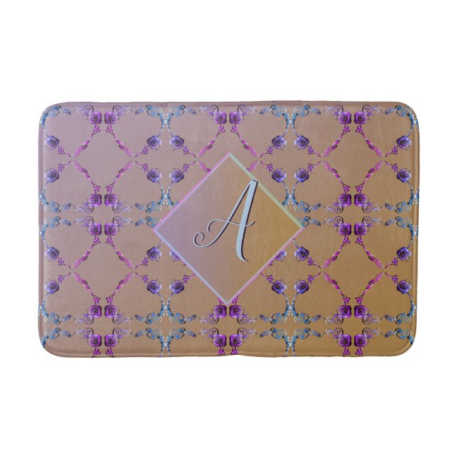Monogram Lavender Ro Heart  Bath Set Badrumsmatta (Framsidan)