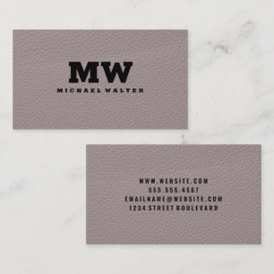 Monogram Leather Struktur Visitkort