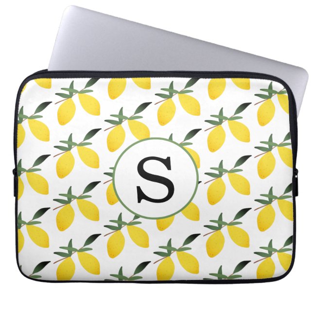 Monogram Lemon Citrus Laptop Fodral (Framsidan)