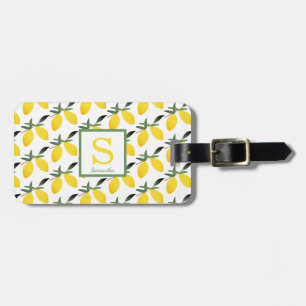 Monogram Lemon Citrus Namn Bagagebricka