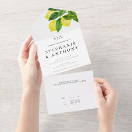 Monogram Lemon Gren Greenery Bröllop