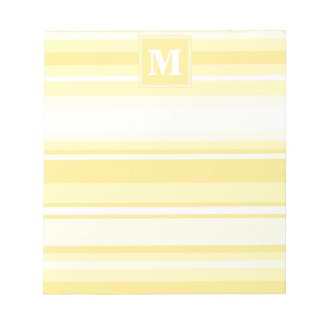 Monogram lemon gult rand anteckningsblock (Framsida)