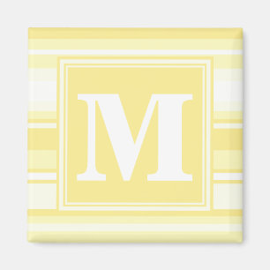 Monogram lemon gult rand magnet
