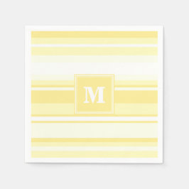 Monogram lemon gult rand pappersservett