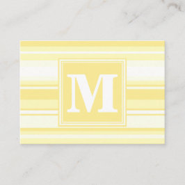 Monogram lemon gult rand visitkort