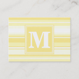 Monogram lemon gult rand visitkort